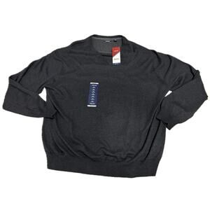 NWT Gray Cotton Blend IZOD Pullover V neck Sweater / Mens Big and Tall 2XL